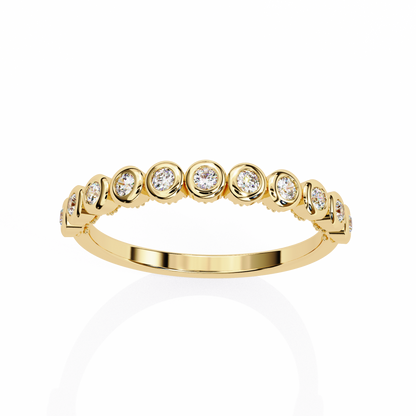 14K White Gold Round Lab Grown Diamond Band