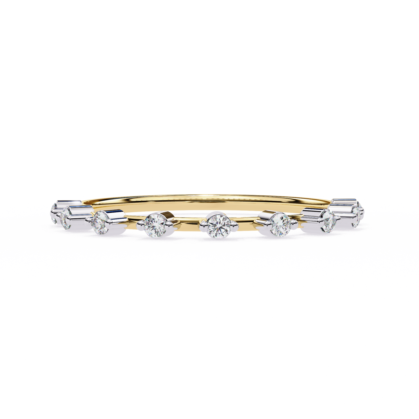 14K White Gold Lab Grown Diamond Band