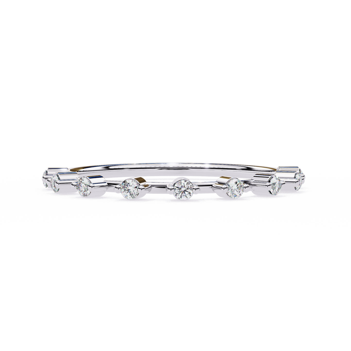 14K White Gold Lab Grown Diamond Band