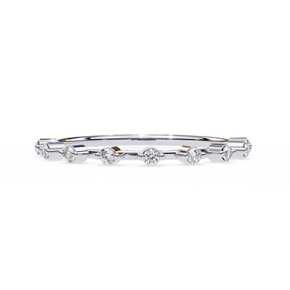 14K White Gold Lab Grown Diamond Band