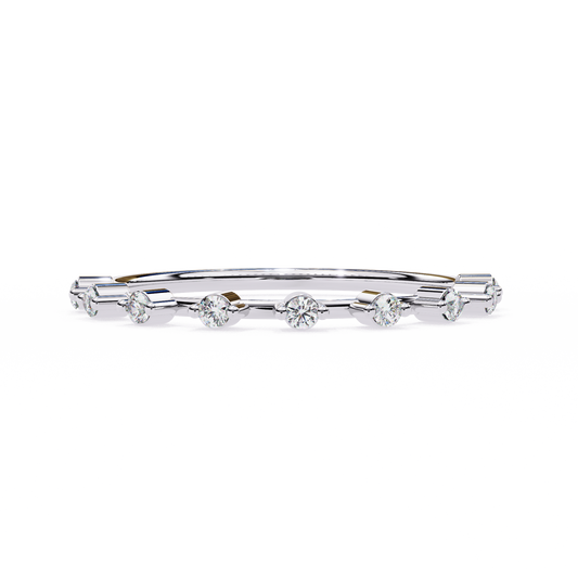 14K White Gold Lab Grown Diamond Band