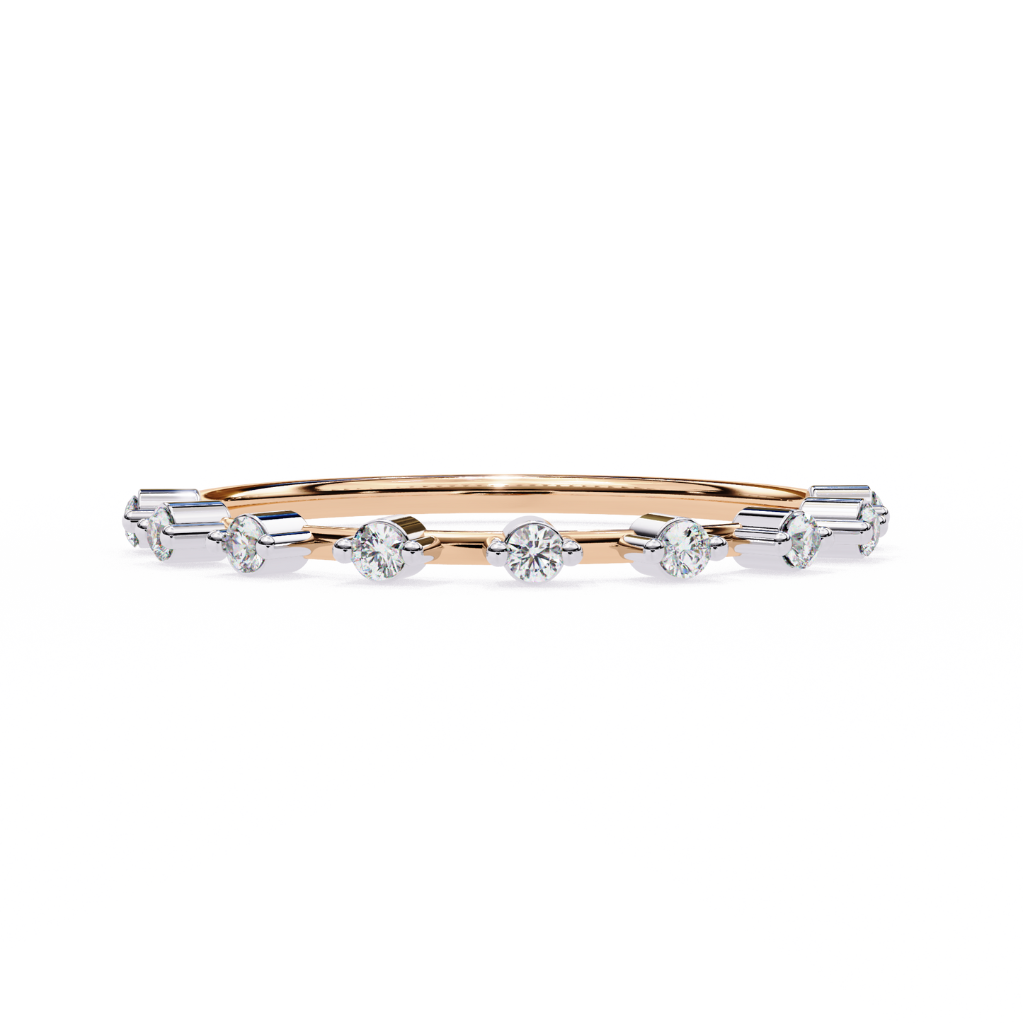 14K White Gold Lab Grown Diamond Band