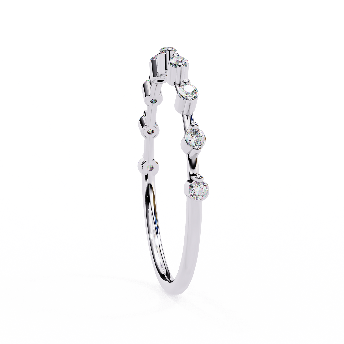 14K White Gold Lab Grown Diamond Band