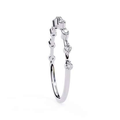 14K White Gold Lab Grown Diamond Band