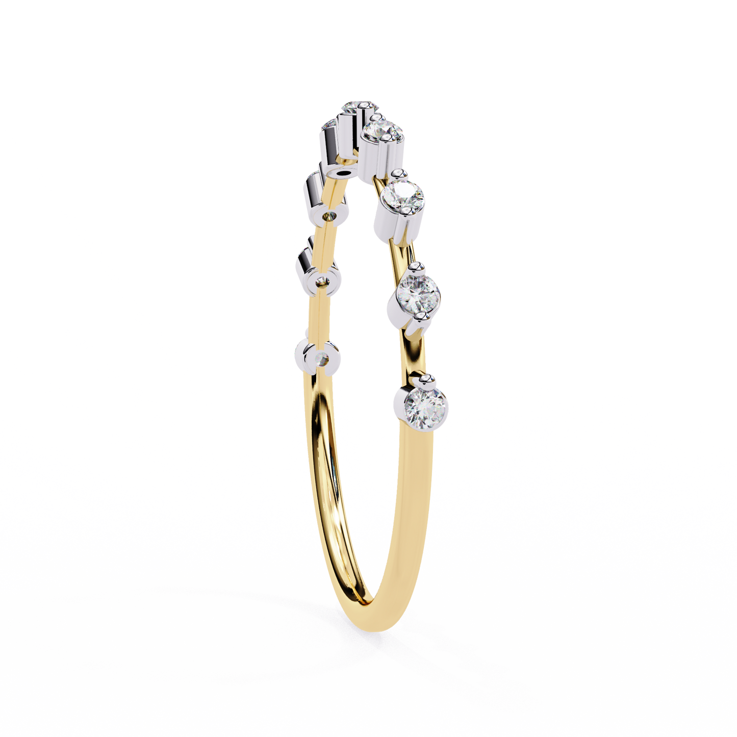 14K White Gold Lab Grown Diamond Band