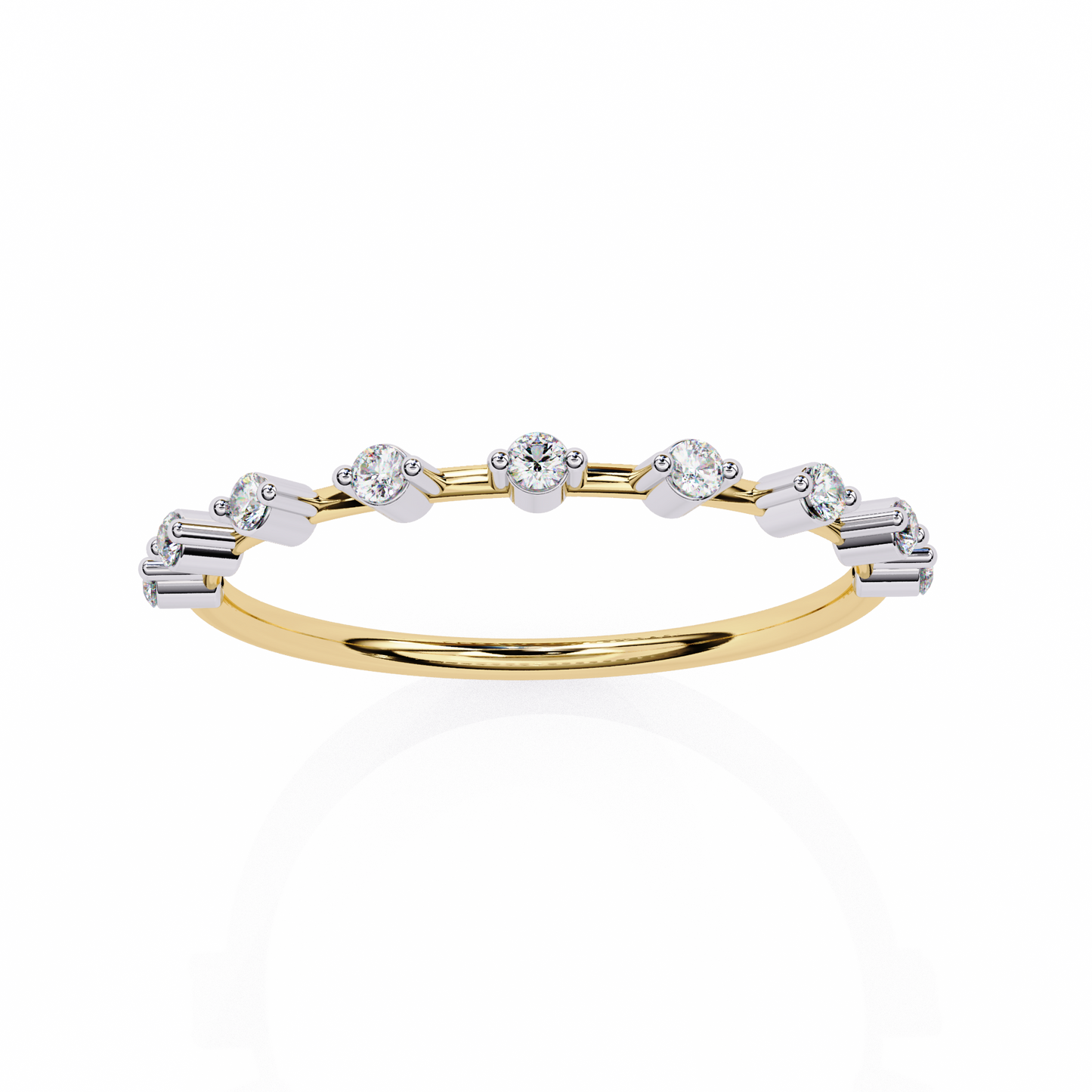 14K White Gold Lab Grown Diamond Band