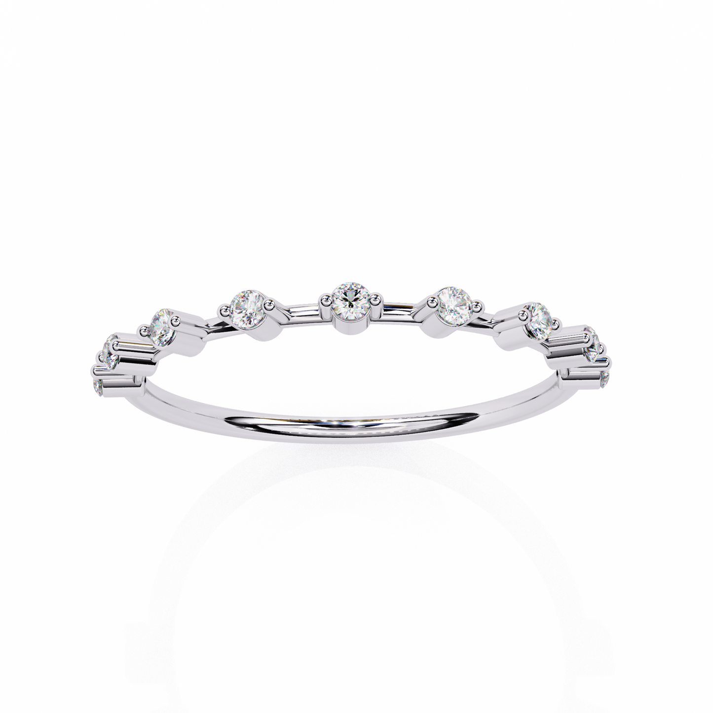 14K White Gold Lab Grown Diamond Band