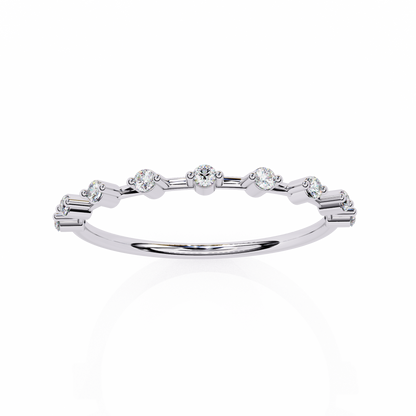 14K White Gold Lab Grown Diamond Band