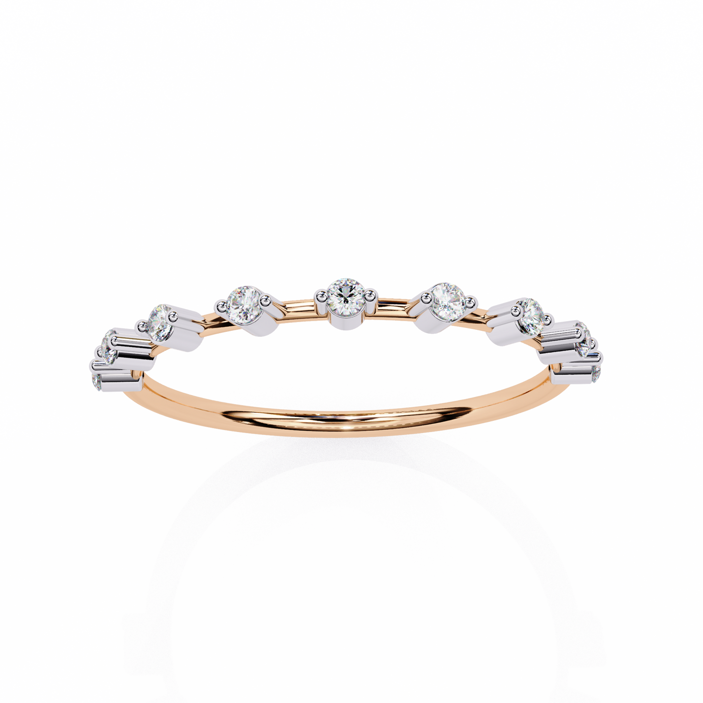 14K White Gold Lab Grown Diamond Band