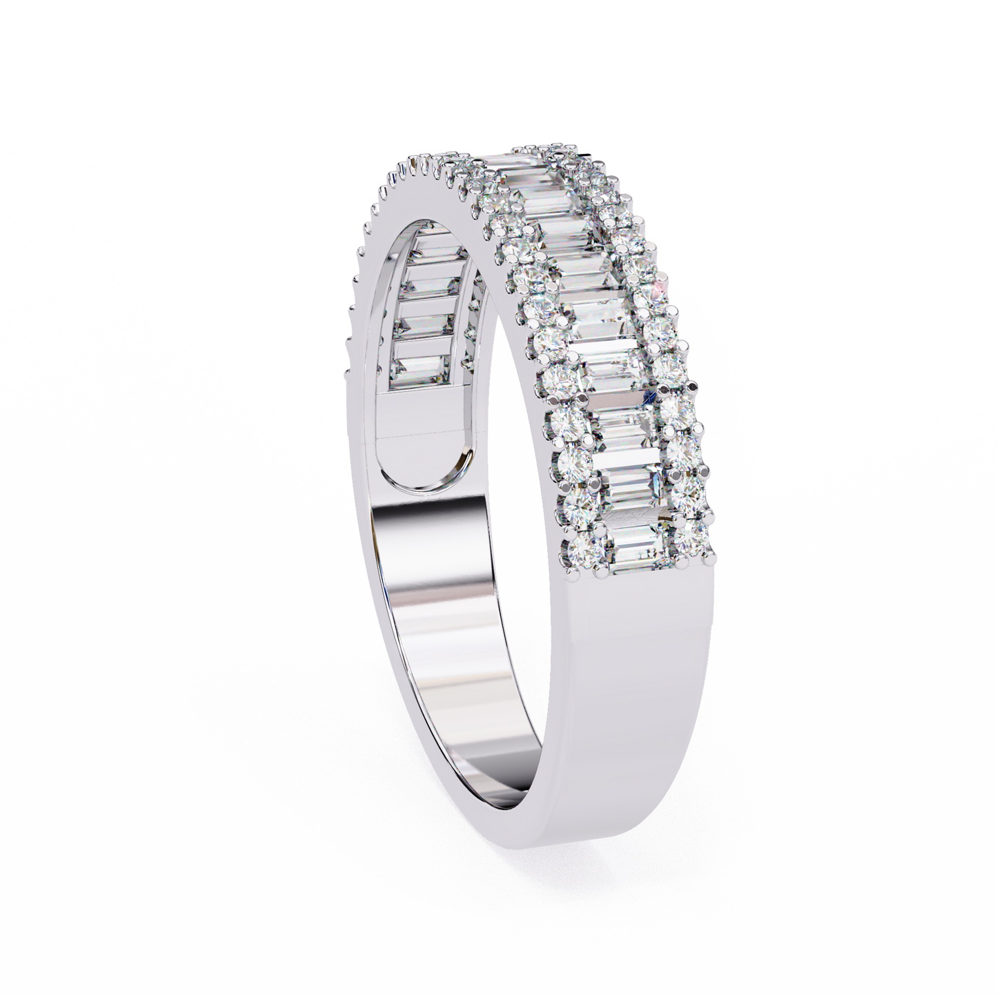 14K White Gold Lab Grown Diamond Band