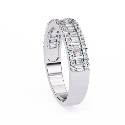 14K White Gold Lab Grown Diamond Band