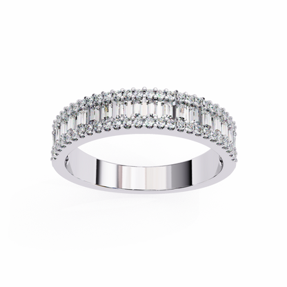 14K White Gold Lab Grown Diamond Band
