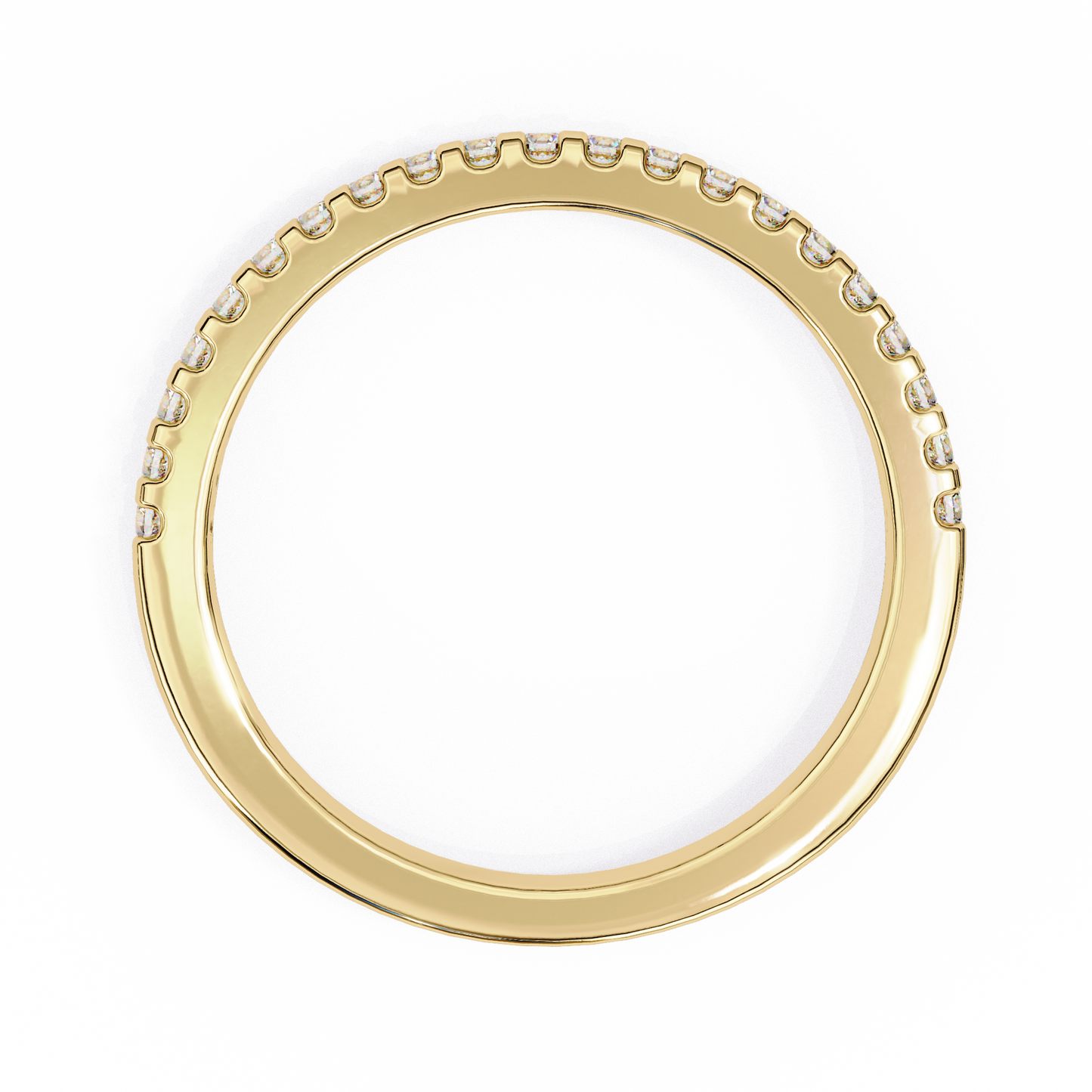 14K White Gold Round Lab Grown Diamond Band