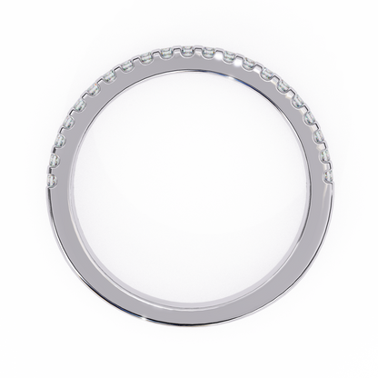 14K White Gold Round Lab Grown Diamond Band