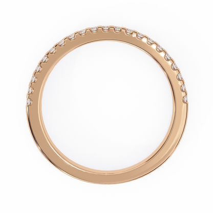 14K White Gold Round Lab Grown Diamond Band