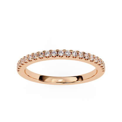 14K White Gold Round Lab Grown Diamond Band