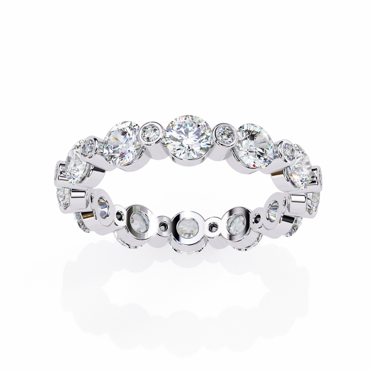 14K White Gold Lab Grown Diamond Band