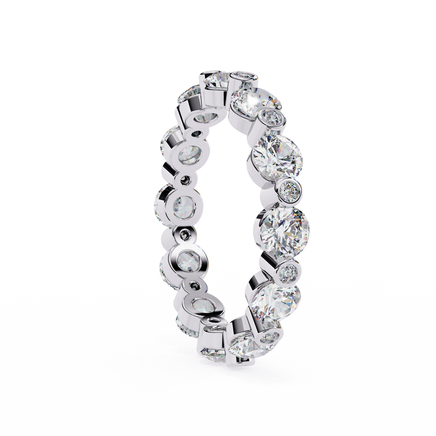 14K White Gold Lab Grown Diamond Band