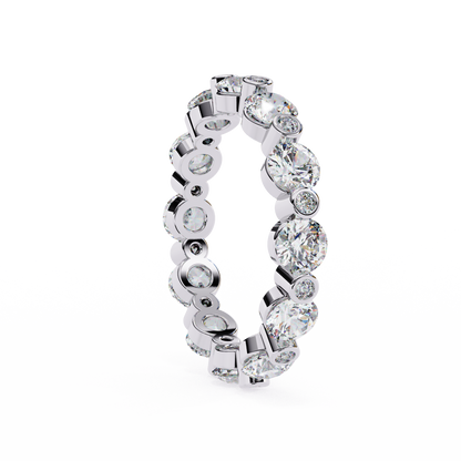 14K White Gold Lab Grown Diamond Band