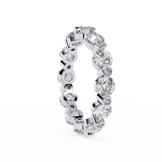 14K White Gold Lab Grown Diamond Band