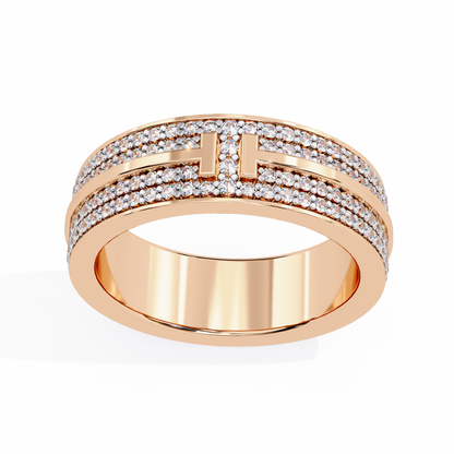 14K White Gold Round Lab Grown Diamond Band