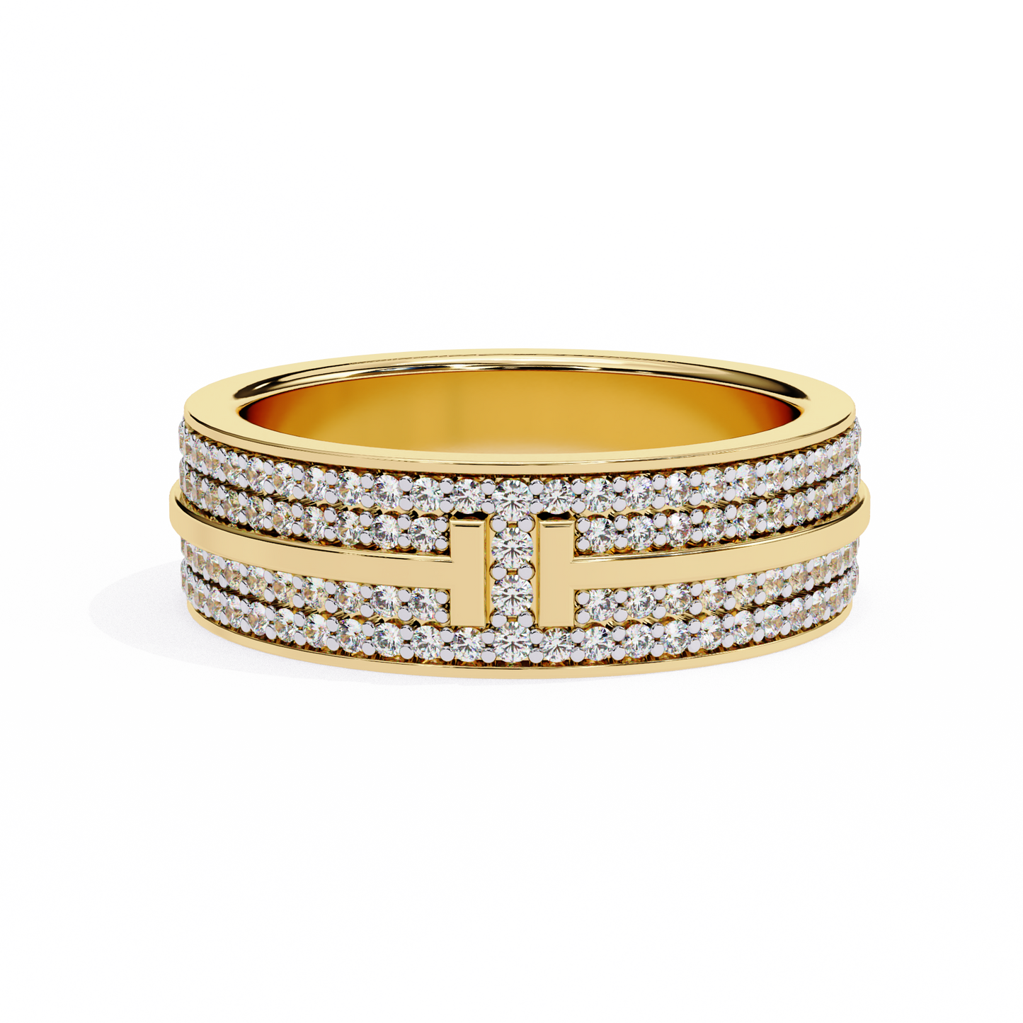 14K White Gold Round Lab Grown Diamond Band