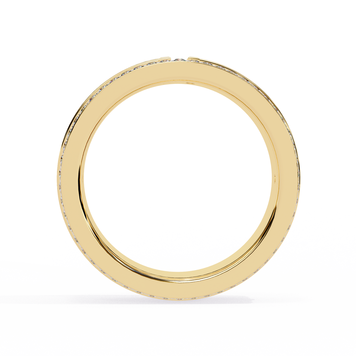 14K White Gold Round Lab Grown Diamond Band