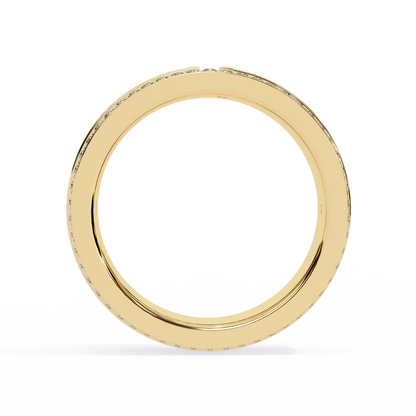 14K White Gold Round Lab Grown Diamond Band