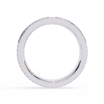 14K White Gold Round Lab Grown Diamond Band