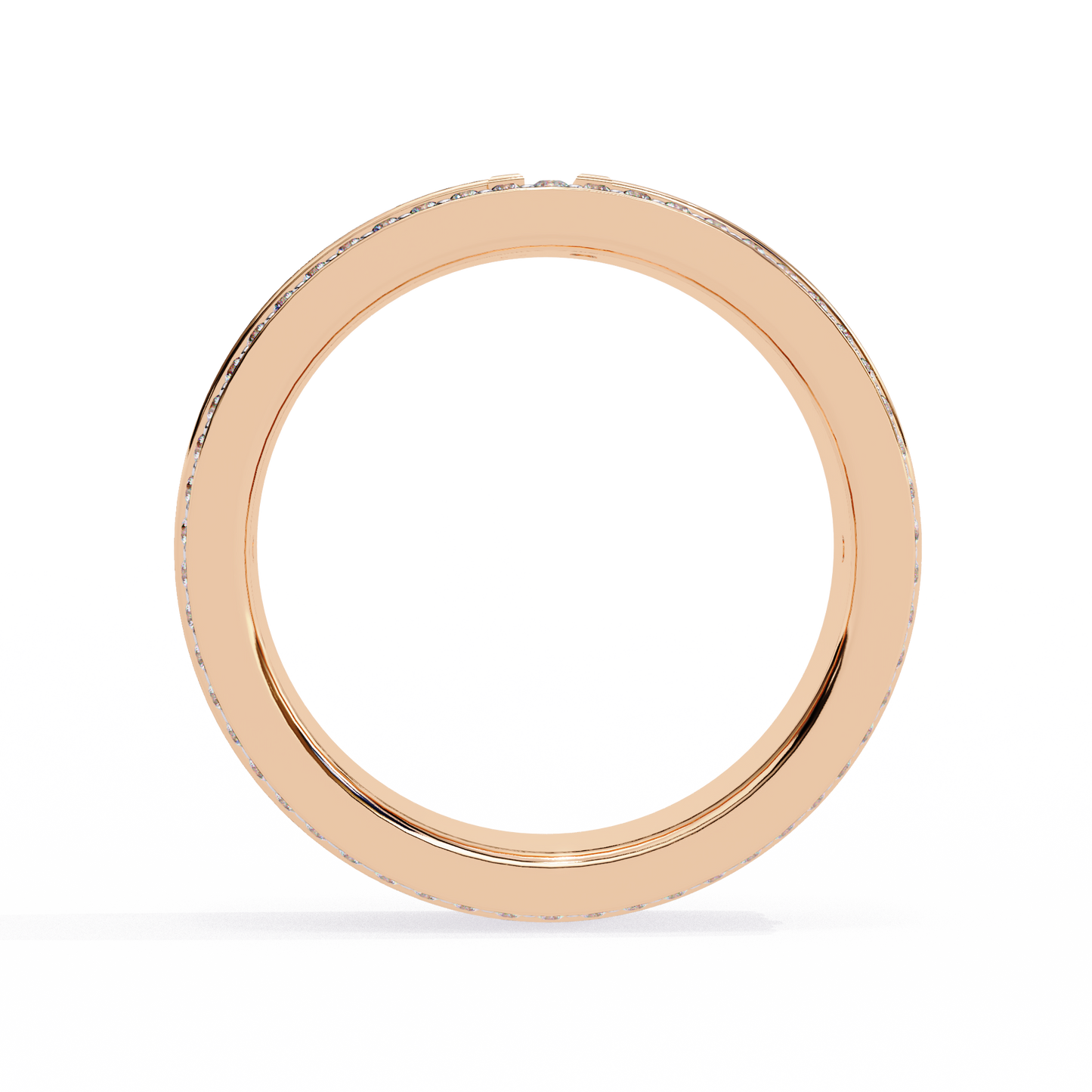 14K White Gold Round Lab Grown Diamond Band