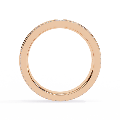 14K White Gold Round Lab Grown Diamond Band