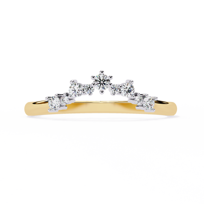 14K White Gold Round Cut Lab Grown Diamond Band