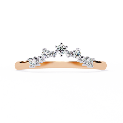 14K White Gold Round Cut Lab Grown Diamond Band