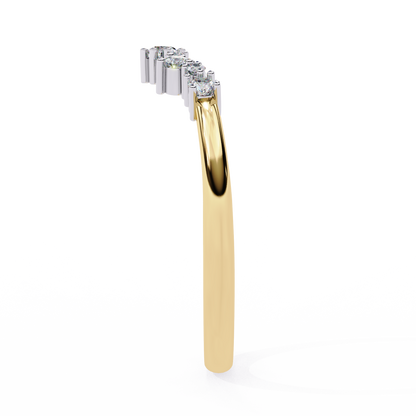 14K White Gold Round Cut Lab Grown Diamond Band