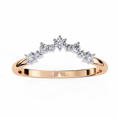 14K White Gold Round Cut Lab Grown Diamond Band