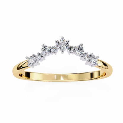 14K White Gold Round Cut Lab Grown Diamond Band