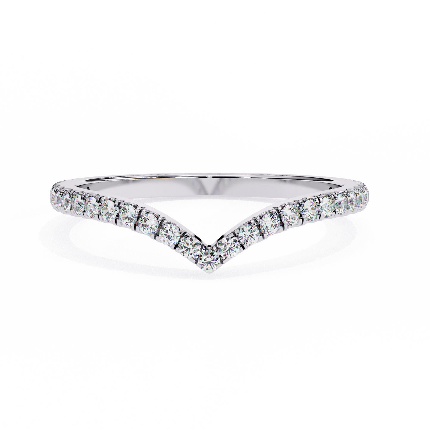 14K White Gold Lab Grown Diamond Band