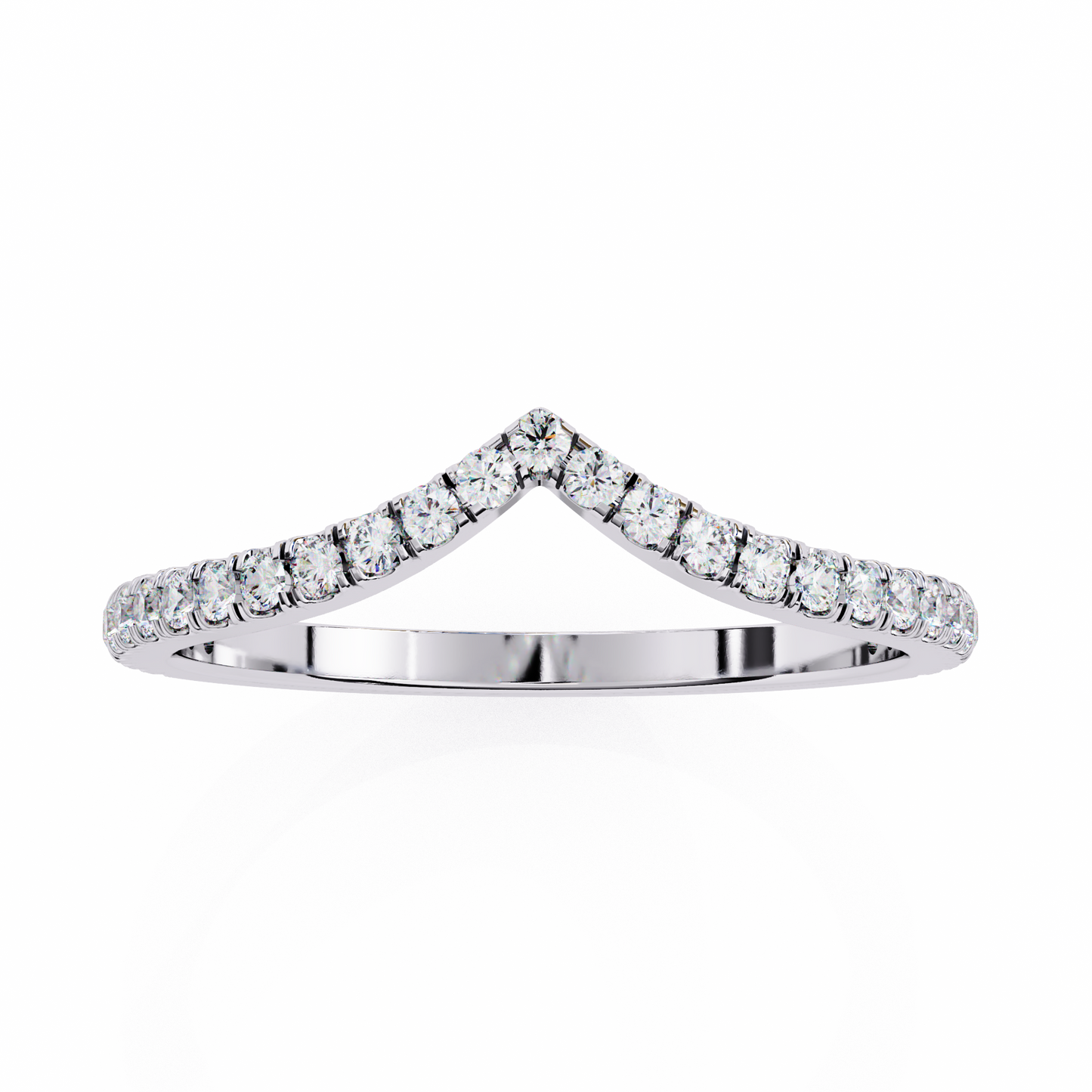 14K White Gold Lab Grown Diamond Band