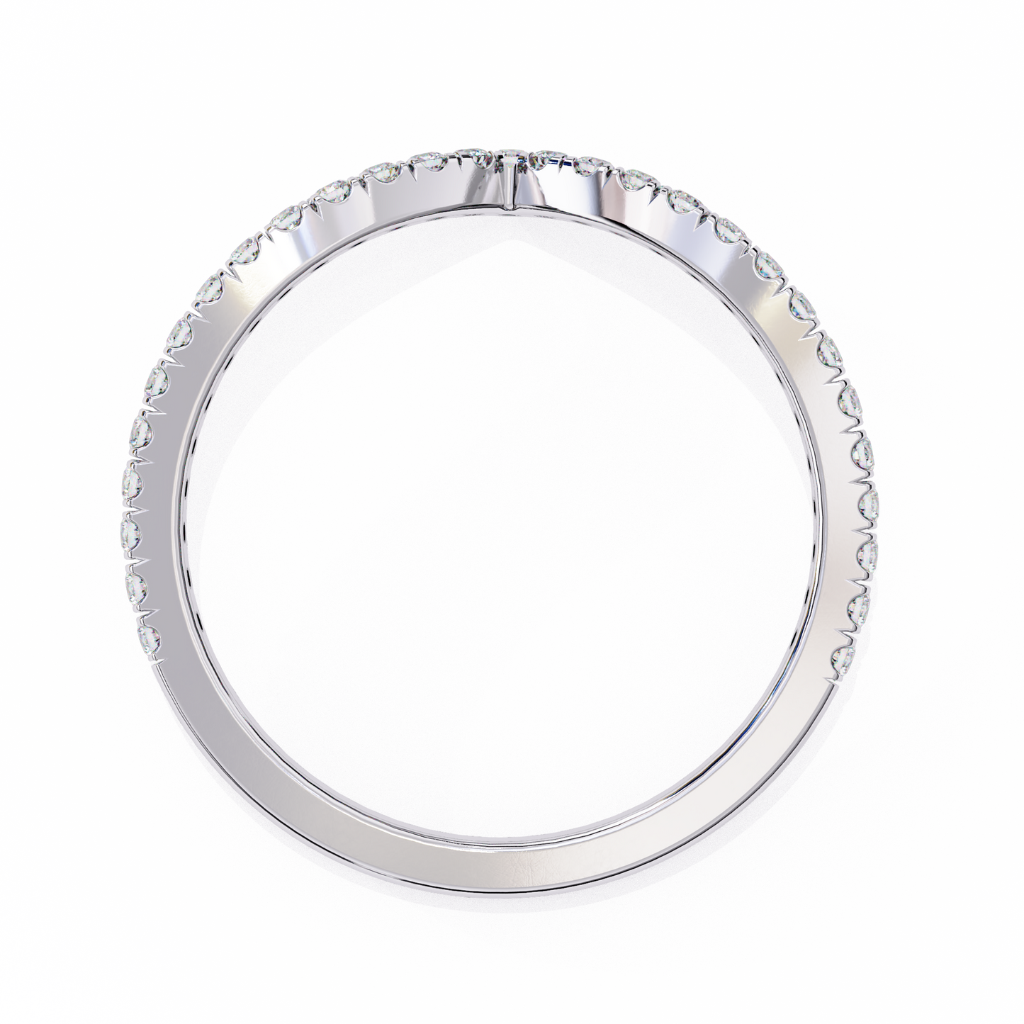 14K White Gold Lab Grown Diamond Band