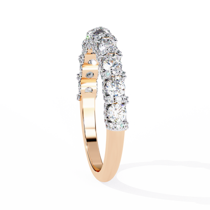 14K White Gold Round Lab Grown Diamond Band