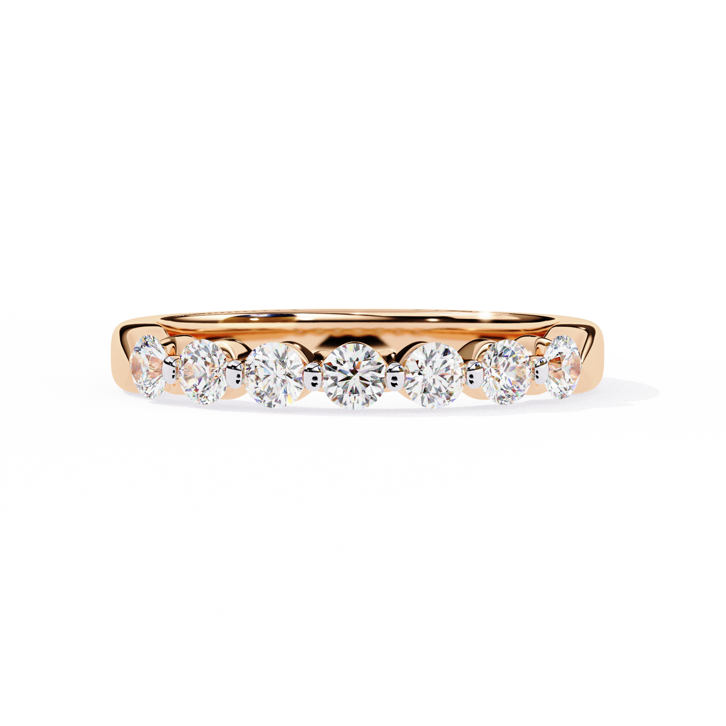 14K White Gold Lab Grown Diamond Band