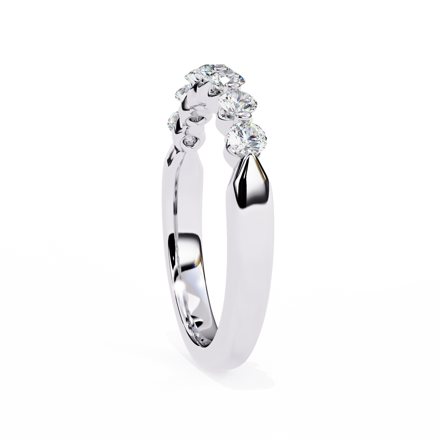 14K White Gold Lab Grown Diamond Band