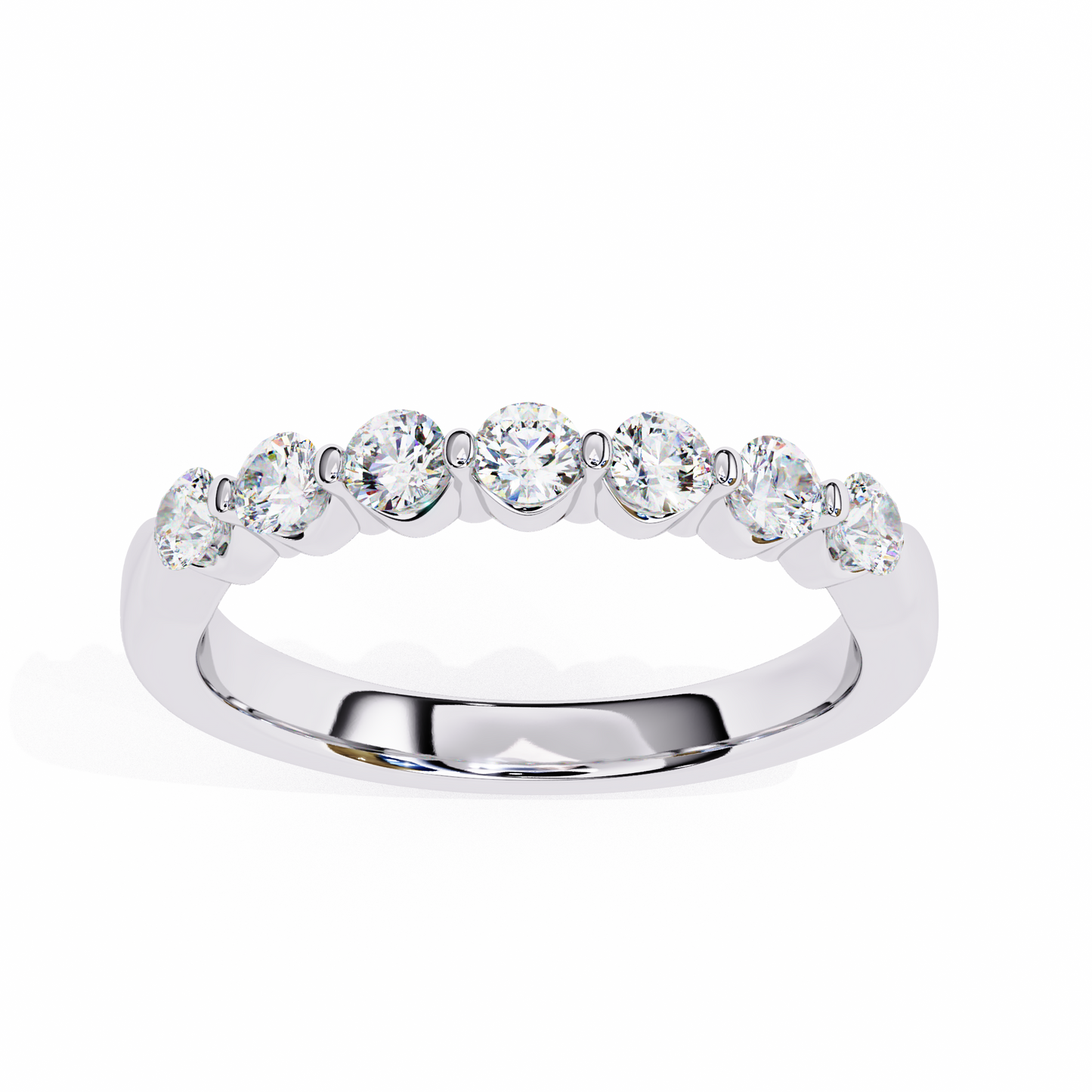 14K White Gold Lab Grown Diamond Band