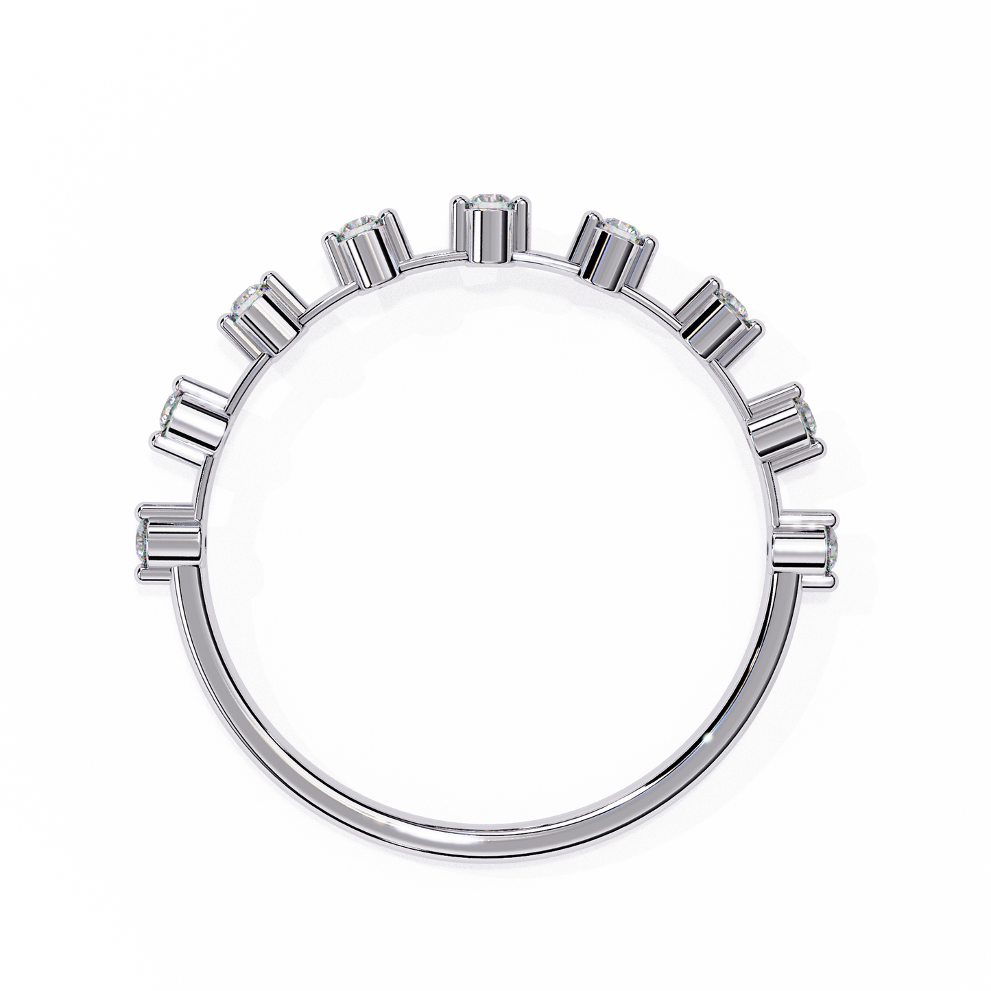 14K White Gold Lab Grown Diamond Band