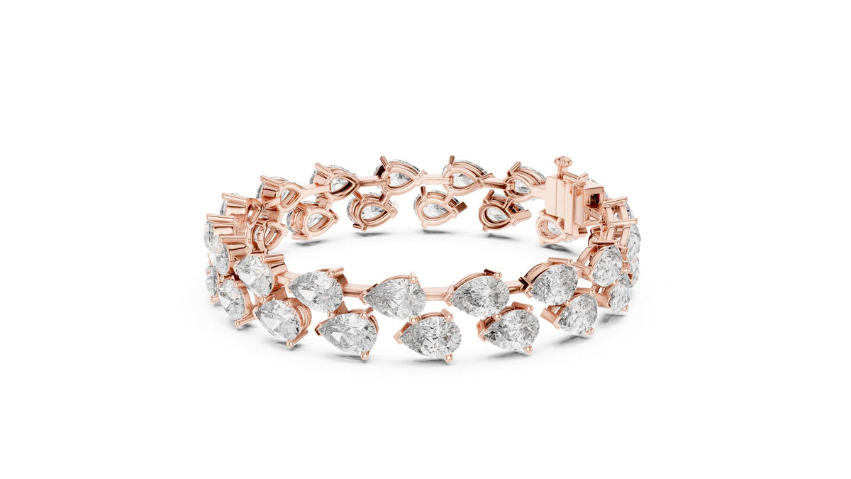 Pear Tennis Lab Grown Diamond Bracelet