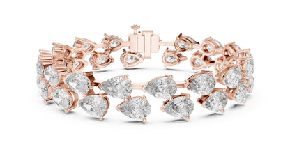 Pear Tennis Lab Grown Diamond Bracelet