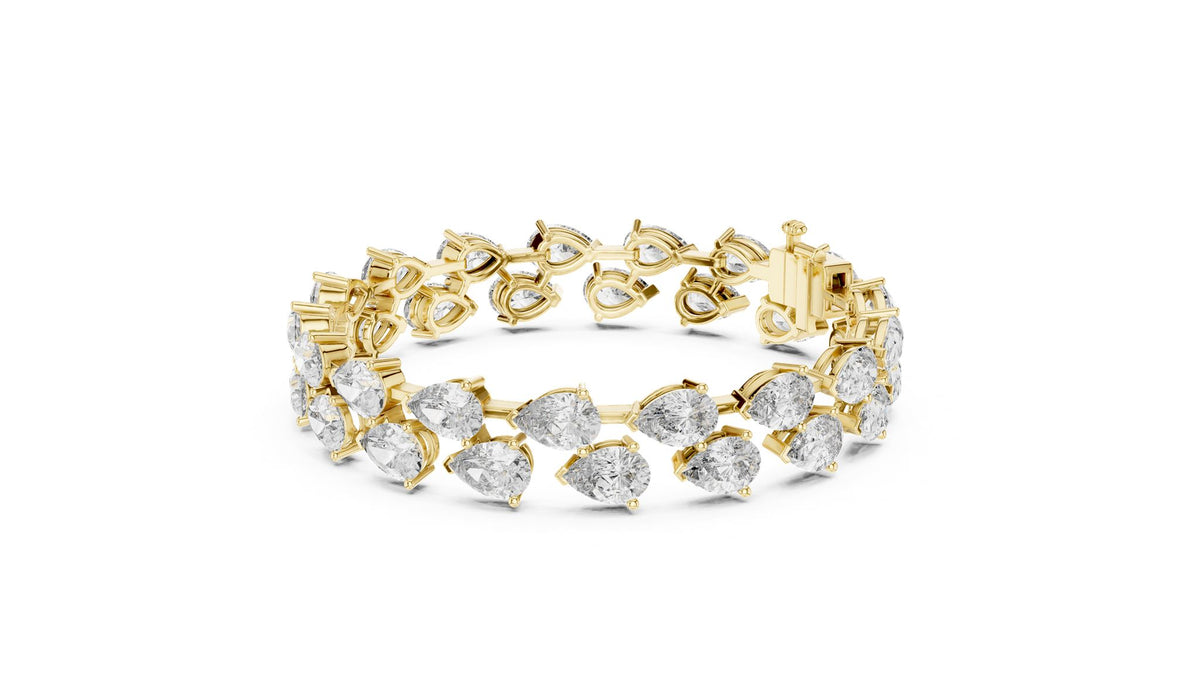 Pear Tennis Lab Grown Diamond Bracelet