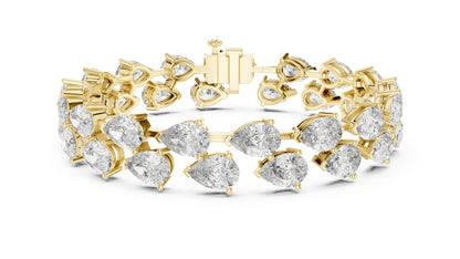Pear Tennis Lab Grown Diamond Bracelet