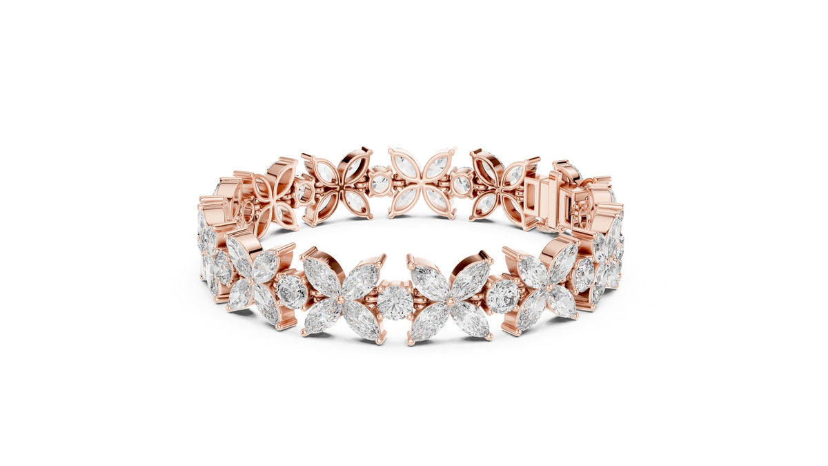 Marquise Cluster Lab Grown Diamond Bracelet