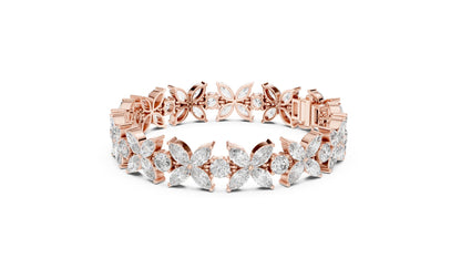 Marquise Cluster Lab Grown Diamond Bracelet
